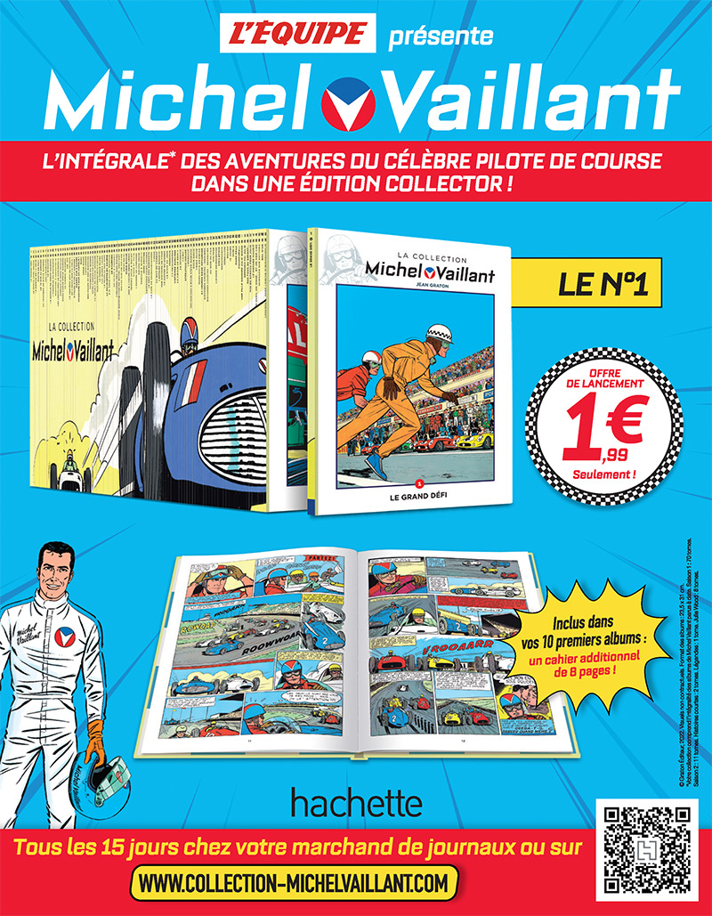 Lancement de la collection Hachette de tous les albums de Michel Vaillant depuis 1957