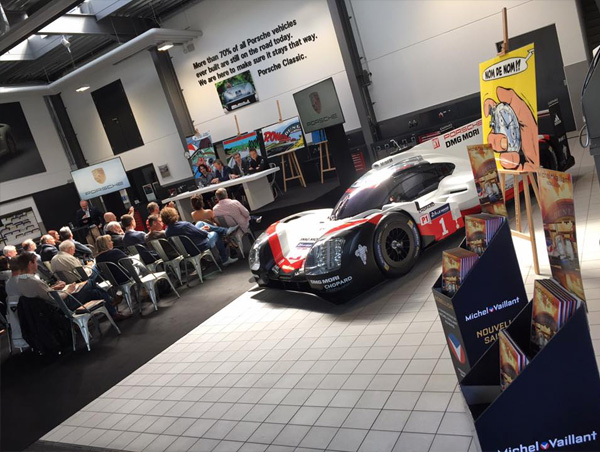 Conférence de presse Michel Vaillant chez Porsche Belgique